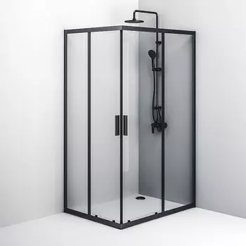 Душевой уголок AM.PM Gem S 120х90 черный матовый