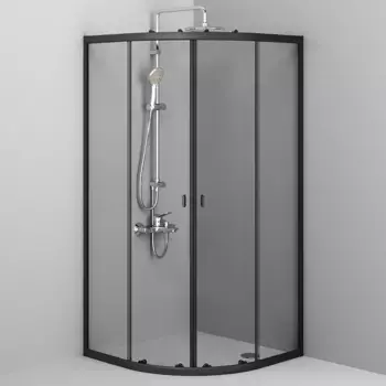 Душевой уголок AM.PM X-Joy Twin Slide W88G-205-090BT64 90x90, профиль черный