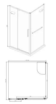 Душевой уголок Bravat Line BS090.2116A 90х90х200