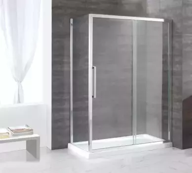 Душевой уголок Cezares Lux soft 130х80 хром стекло прозрачное
