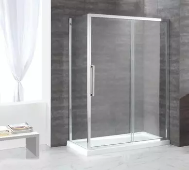 Душевой уголок Cezares Lux soft 140х80 хром стекло прозрачное