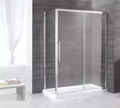 Душевой уголок Cezares Lux soft 140х90 хром стекло прозрачное