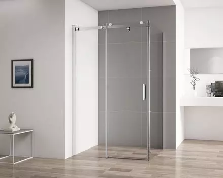 Душевой уголок Cezares Stylus Soft 100х80 профиль хром стекло прозрачное