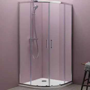 Душевой уголок Kolpa San Eco Quat 80х80 хром стекло прозрачное