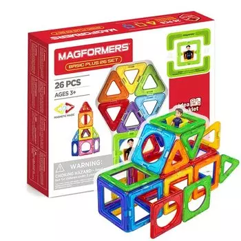 Магнитный конструктор Magformers 715014-М Basic Plus Set - Мальчик, 27 деталей