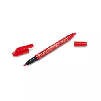 Маркер перманентный Pen Twin Tip New, 0,3 - 1,2 мм, пулевидный, двухсторонний