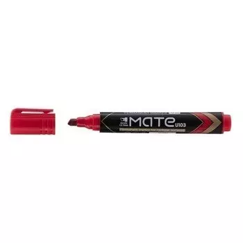 Маркер перманентный "Mate" 1,5-5 мм, красный