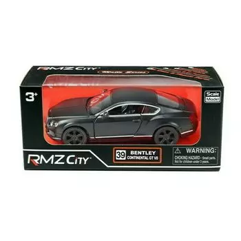 Машинка металлическая Uni-Fortune RMZ City 1:32 Bentley Continental GT V8, инерционная, серая, 16,5 x 7,5 x 7 см