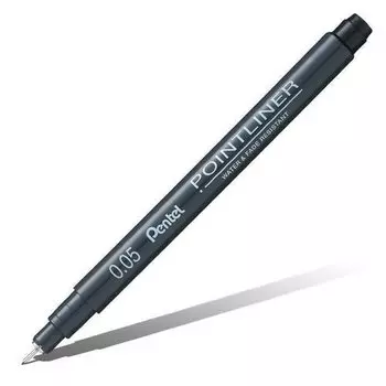 Линер Pentel "Pointliner" 0,05 мм, черный