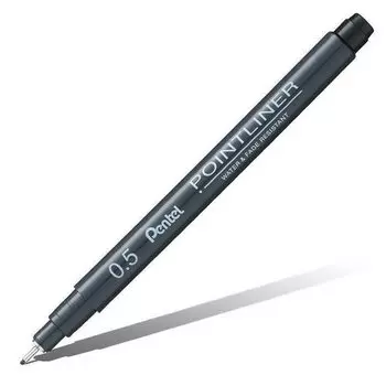 Линер Pentel "Pointliner" 0,5 мм, черный