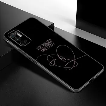 Чехол для телефона Love Yourself с цветком для Xiaomi Redmi Note 7 8 9 10 Lite 11 11E 11T 12 Pro 11S 4G 10T 5G 8T 9S 10S, черный чехол из ТПУ Redmi Note 7(Pro)