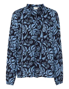 Блузка Kaffe Blouse Ellen, цвет night blue/light blue