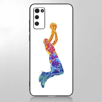 Чехол Basketball Basket Dunk для Samsung Galaxy A12 A02S A22 A32 A52 A72 A71 A51 A41 A31 A21 A11 A50 A70 A10S A20S, черный Samsung A02