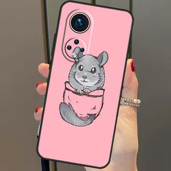 Чехол с рисунком шиншиллы для Huawei P20 P30 P40 Lite Pro P Smart 2019 Nova 9 5T, чехол для телефона Honor 50 8X 9X 10i Mate 20 Lite