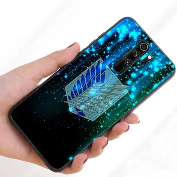 Силиконовый чехол для Xiaomi Redmi Note 11 10 9 9S 8T 8 Pro 10S 9A 9C 9T 11S K50, мягкая задняя крышка из ТПУ, сумка для телефона с логотипом Attack On Titan Redmi Note 7