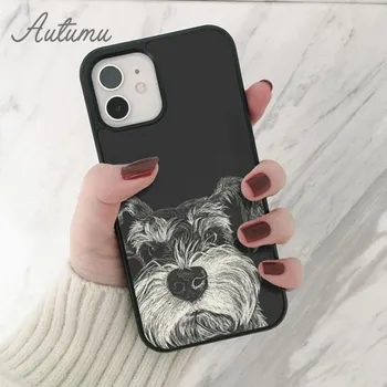 Чехол для телефона Schnauzer для iPhone 11 12 13 14 Pro Max mini X XR XS SE 2020 5 6S 7 8 Plus Samsung Galaxy S21 S22 Cover shell iPhone 6plus