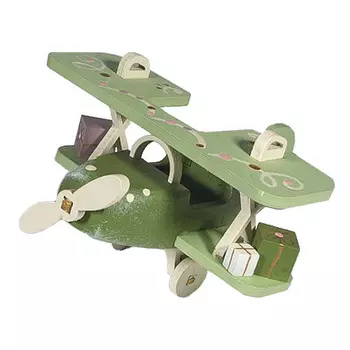 Игрушка деревянная "IDH Center" Самолет Биплан 6011 Classic