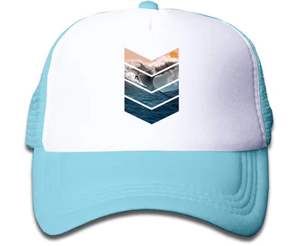 Сетчатая шляпа дальнобойщика Sunrise Surfer для мальчиков, детская бейсболка Snapback для малышей, защита от солнца, дышащие уличные кепки One Size