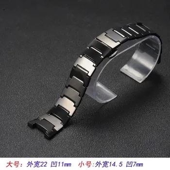 Ремешок для часов из вольфрамовой стали, браслет для часов RADO 6020, застежка-бабочка, ремешок для часов Bolton Notch, 11 мм*22 мм, 7 мм*15 мм, цепочка 22-11mm