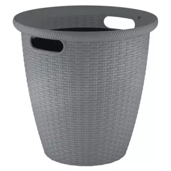 Кашпо для цветов Ingreen Rattan 50 27 л вулканический серый