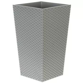 Кашпо Idea Ротанг 26x26x45.7 см v7.6 л пластик серый