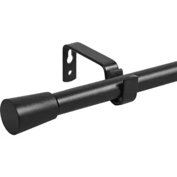Карниз однорядный раздвижной Inspire Pommel 120-210 см металл цвет черный