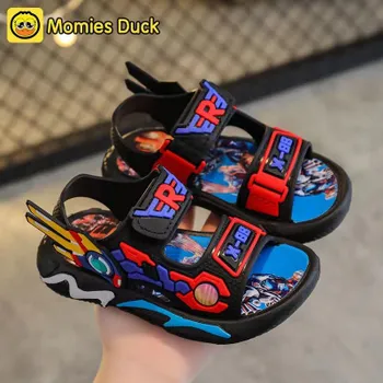 Sandalias Kid Shoes Boy Sandals 2024 Летние новые легкие пляжные туфли Красивые детские сандалии Обувь для мальчиков Sandalias De Beb 21-insole14.5CM жёлтый