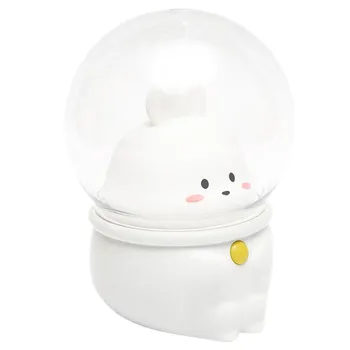 Светодиодный ночник, космическая капсула, милый кот, кролик, лампа kawaii для детей, прикроватный декор для спальни, мягкий теплый подарочный светильник Space