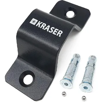 KRASER KR40B Анкер для заземления или стены, Точка крепления для защиты от кражи для тяжелых условий эксплуатации, Высокая прочность, Якорный замок для мотоцикла и велосипеда, Компактная система безопасности для мотоциклов, M Black