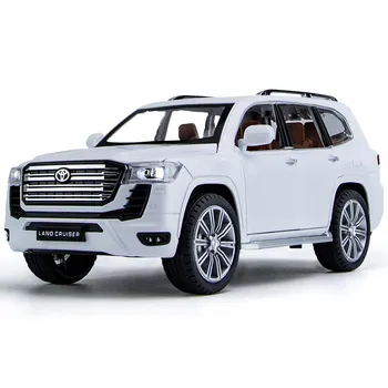1/24 Toyota LAND CRUISER LC300 Prado SUV литая модель автомобиля игрушечная машина внедорожники имитация модель автомобиля детский подарок чёрный