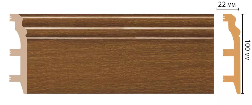 Плинтус напольный DECOMASTER D232-85ДМ (100*22*2400мм)