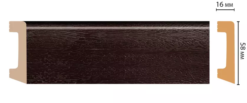 Плинтус напольный DECOMASTER D234-433ДМ (58*16*2400 мм)