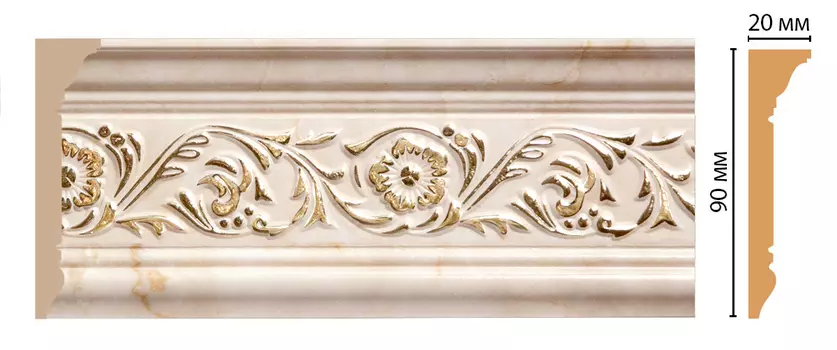 Плинтус потолочный D226-80 ДМ(90*20*2400 мм)