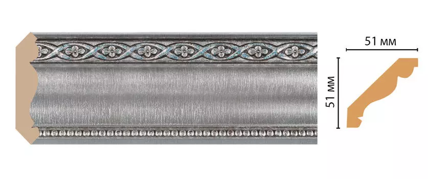 Плинтус потолочный DECOMASTER 155-55 (50*50*2400мм)