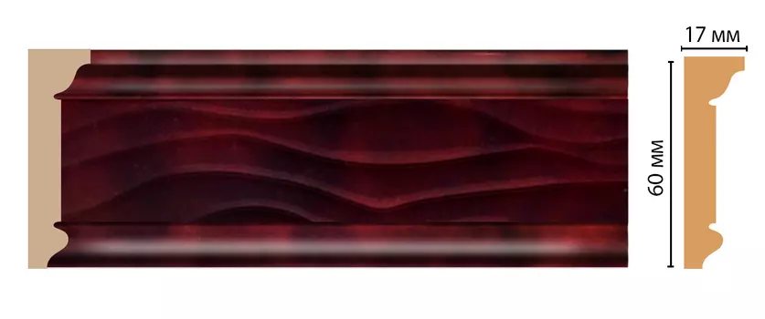 Плинтус потолочный DECOMASTER D219-62 (60*17*2400мм)