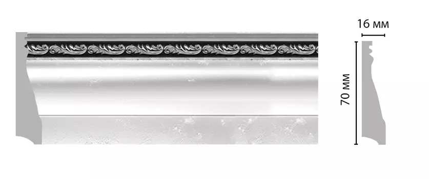 Плинтус напольный DECOMASTER 193-63 ШК/20 (70*16*2400мм)