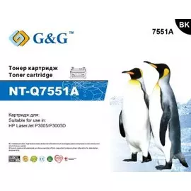 Тонер-картридж G&G NT-Q7551A для HP LaserJet P3005/P3005D