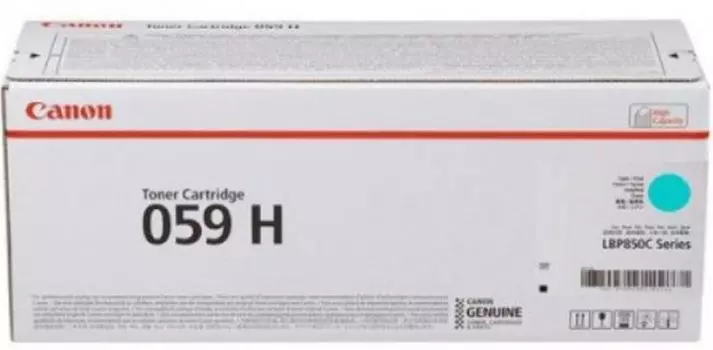 Тонер-картридж Canon 059H C 3626C001 синий для i-SENSYS LBP852Cx , 13 500стр.