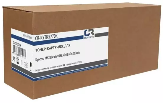 Тонер-картридж CopyRite CR-KYTK5270K для Kyocera M6230cidn/M6630cidn/P6230cdn, TK-5270K, 8000 стр, black