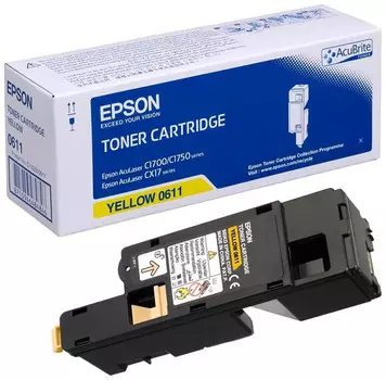 Тонер-картридж Epson S050611 желтый для AcuLaser C1700/C1750/CX17