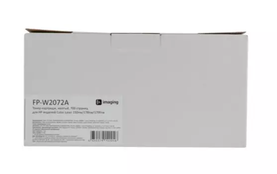 Тонер-картридж Fplus FP-W2072A желтый, 700 страниц, для HP моделей Color Laser 150nw/178nw/179fnw