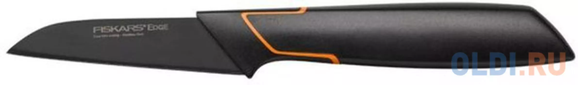 Нож кухонный Fiskars 1003091 стальной для чистки овощей и фруктов черный