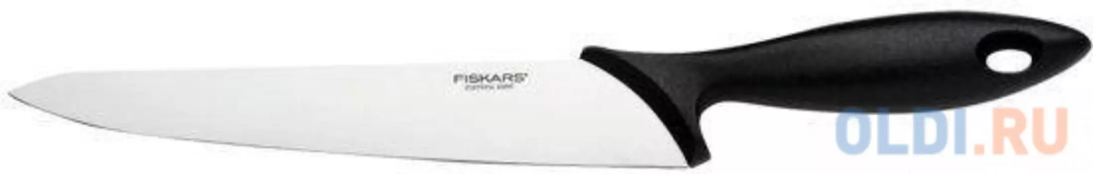 Нож кухонный Fiskars Essential (1023776) стальной универсальный лезв.210мм прямая заточка черный