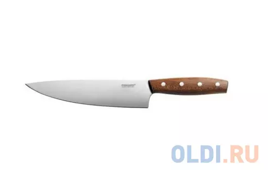 Нож кухонный Fiskars Norr (1016478) стальной универсальный лезв.200мм прямая заточка коричневый