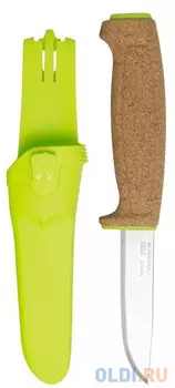 Нож Mora Floating Serrated (13686) стальной разделочный лезв.97мм серрейт. заточка салатовый