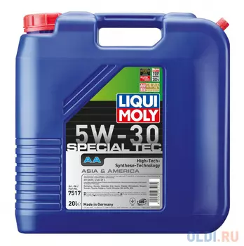 НС-синтетическое моторное масло LiquiMoly Special Tec AA 5W30 20 л 7517