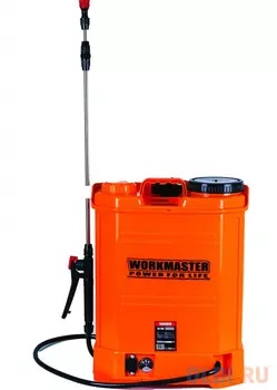 ОА-16 Опрыскиватель аккумуляторный WorkMaster (16л, свинцово-кисл. бат., ремень, 3 сопл, ЗУ, 5,6кг)