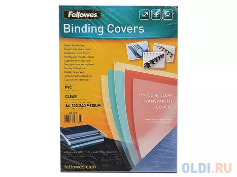 Обложка Fellowes Transparent A4 0.24мм прозрачный 100 шт FS-53762