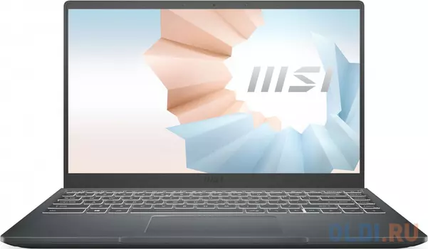 Ноутбук MSI Modern 14 B11SBU-676RU Core i7 1195G7 16Gb SSD512Gb NVIDIA GeForce MX450 2Gb 14" IPS FHD (1920x1080) Windows 10 grey WiFi BT Cam