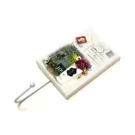 Вешалка настенная с крючком из черного металла 9*18,5см 33736
